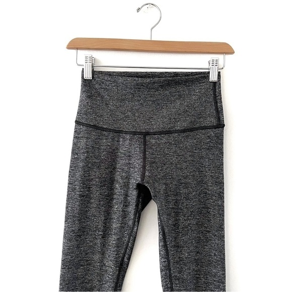 LULULEMON | Wunder Under High Rise Pant 28” Heathered Black Grey Size 4 - Picture 7 of 12